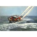 Yacht YACHT IN A ROUGH SEA Postcard (J. Arthur ...