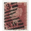 sg43 1d red plate 183 FINE USED " K H " (reds)