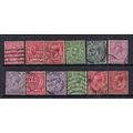 GB 1911 - 1924 KGV Selection OF 12 used stamps ...