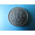 1990 BARBADOS TWENTY FIVE CENTS FREE POST. AK