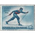 SAN MARINO, OLYMPICs, Cortina, Cross country, blue 1955, 2L