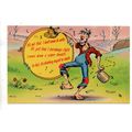 VINTAGE LINEN AMERICAN HUMOUR POSTCARD HILL-BIL...