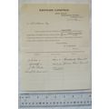 1938 letter Erinoid, London re shares