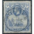 Ascension Island 1924 SG14 3d Blue Fine Used.. .