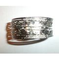 Silver Ladies Wire Cuff Bracelet with Hidden Watch