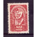AUSTRIA 1919 SG350 40H RED NEW REPUBLIC M/MINT #5