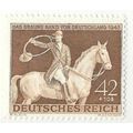 1943 Brown ribbon horserace - german stamp for ...