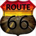 Route 66 Sunset Highway Shield Aluminum Metal S...