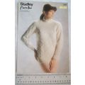 1988 Studley 2507 bobble sweater, aran, 32-38 i...