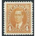 Canada 1937 SG360 4c Yellow Mounted Mint .. ..