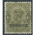 India 1926 O113 4a Sage-Green SERVICE Mounted M...