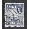 ADEN 1953 35c DEEP ULTRAMARINE DHOW SG 56 FINE ...