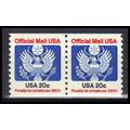 O135 20c Eagle Very Fine MNH Pair KA2053