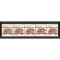 1898Ab 4c Stagecoach Fine MNH Dry Gum PNC 5/5 L...