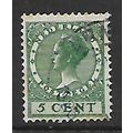 NETHERLANDS , 1924 QUEEN WILHELMIA 5c GREEN SG ...