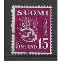 FINLAND 1930 LION 15M PURPLE SG 440 FINE USED#
