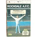 1987 programme Rochdale v. Swansea City