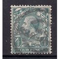 GB 1912 - 24 KGV 4d Grey Green SG 379 ( G21 )