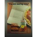 1988 Hunt's Spaghetti Sauce Traditional Ad - I'...