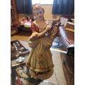 Female Period Figure Playing Small Harp