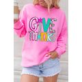 Bonbon GIVE THANKS Graphic Drop Shoulder Thanks...
