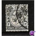 MALAYSIA STRAITS SETTLEMENTS 1919 SG194 1c BLAC...