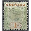 Grenada 1895 SG55 1/- Green & Orange Fine Used ...
