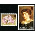JERSEY SG380-381 1986 JERSEY LILIES ~ UNMOUNTED...