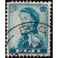 Fiji 1954 Queen Elizabeth II 1d Used Stamp QE II