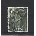 Malta.SG309 6d Grand Master La Valette.Fine Use...