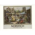 Postcard Railway Poster Art LNER The Flower Mar...