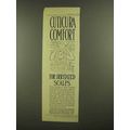 1908 Cuticura Soap Ad - Comfort for Irritated S...