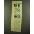 1908 Cuticura Soap Ad - For Sun Blemishes