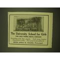 1918 The University School for Girls Ad - Chicago
