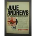 1966 Firestone Julie Andrews Chrismas Carols Album Ad