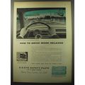 1953 Libbey Owens Ford E-Z-Eye Safety Plate Glass Ad - How to drive more relaxed