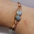 Handmade Wire Wrapped Copper Labradorite Cuff B...