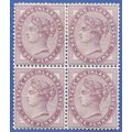 GB QV 1881 1d LILAC SG172 GMM BLOCK OF 4