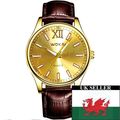 Gents Classic Gold Face Stainless Steel Back Br...