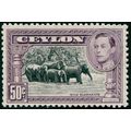 Ceylon 1946 50c black & mauve Perf 12 SG394e un...