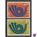 BELGIUM BELGIQUE BELGIE 1973 EUROPA POSTHORN SE...