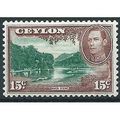 Ceylon 1938 SG390 15c Green & Red-Brown Mounted...