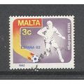 Malta.SG694 3c Stylised Footballer.Fine Used.Jan16
