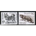 1980 Iceland - Animals (dog, fox) set of 2 - Sc...