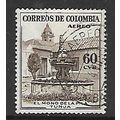 COLOMBIA 1954 AIR 60c SEPIA FOUNTAIN TUNJA SG 7...