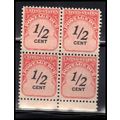 J88 1/2c Postage Due Fine MNH Blk/4 O7035