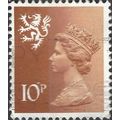 SCOTLAND, Queen Elizabeth II, Machin, brown-orange 1976, 10p