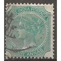 India 1864 SG47 4a Green Wmk Elephants Head Fin...