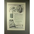 1923 Colgate's Shaving Stick Ad - Like New Battery