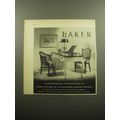 1958 Baker Furniture Ad - Desk and Chairs